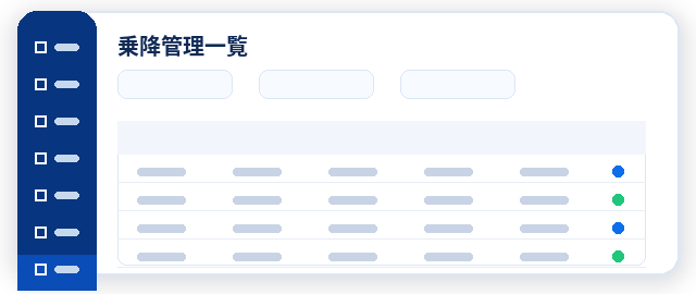 バス乗降管理システム サンプル画面